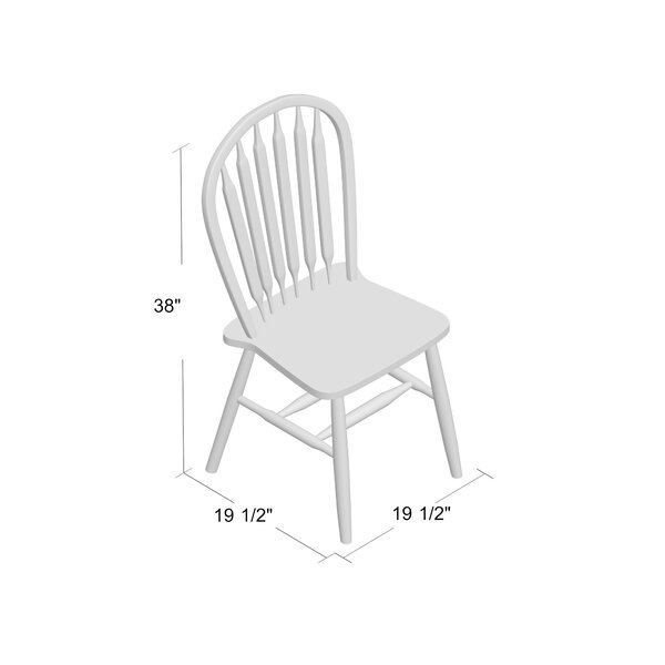 Mistana™ Lynn Solid Wood Windsor Back Side Chair In Unfinished